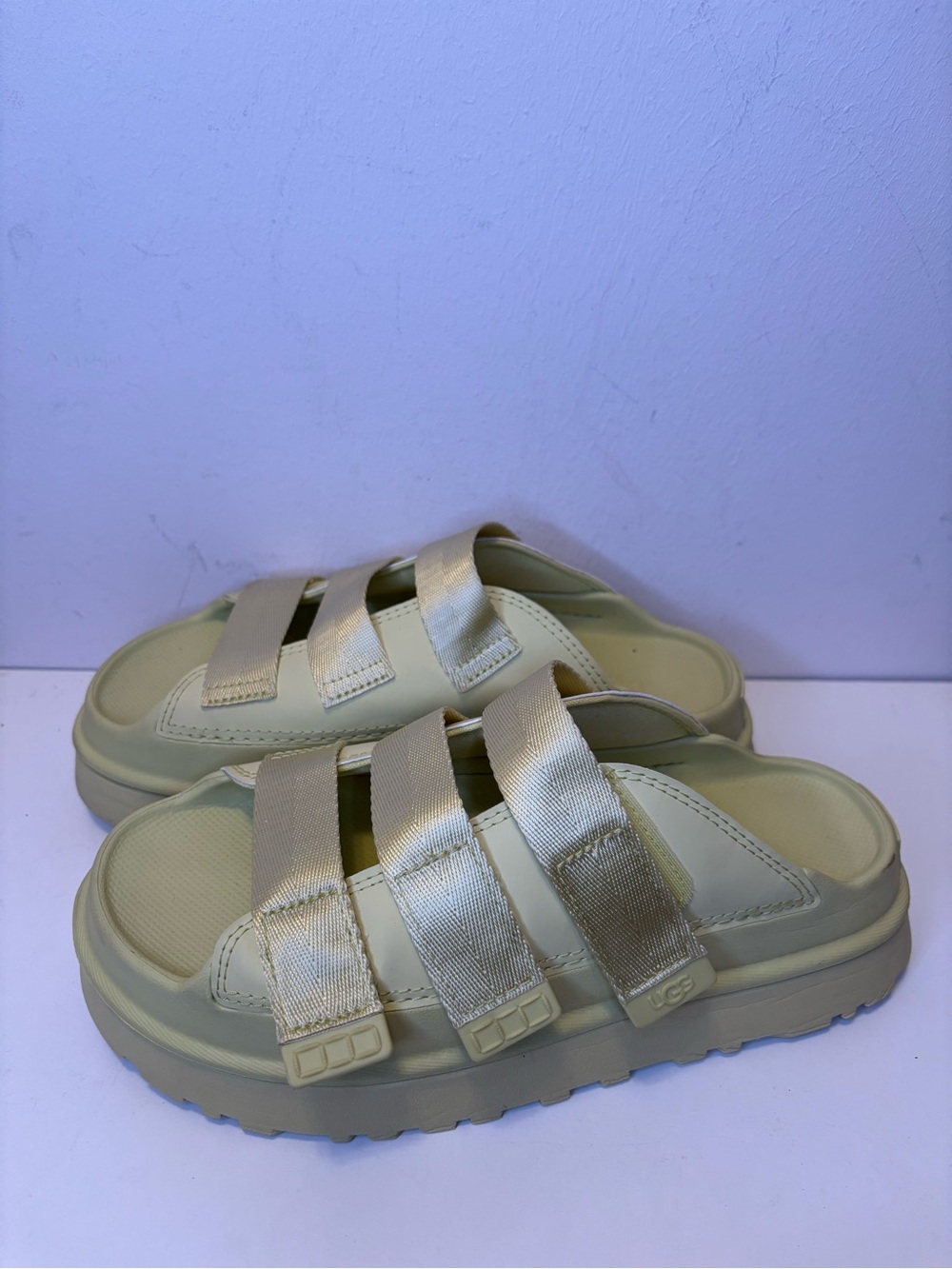 UGG women’s goldenglow green Yellow Slide Sandals 8 - Picture 3 of 10